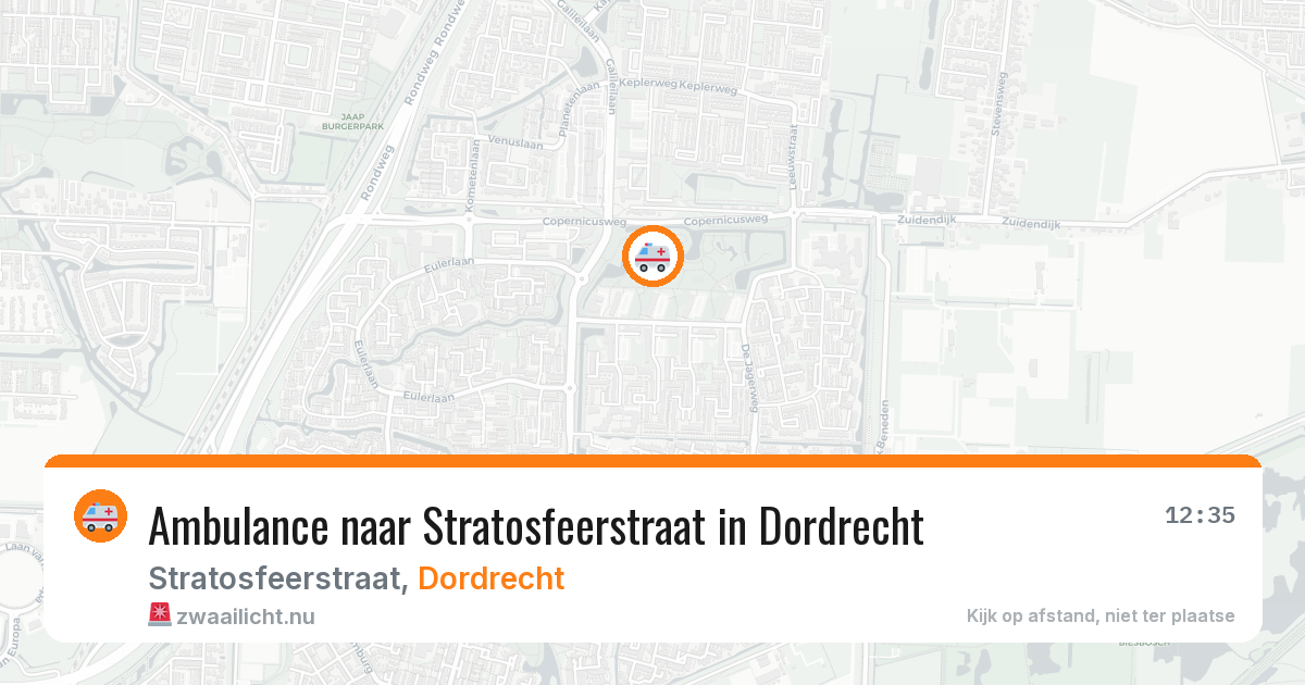 Ambulance naar Stratosfeerstraat in Dordrecht — 10 apr 2026