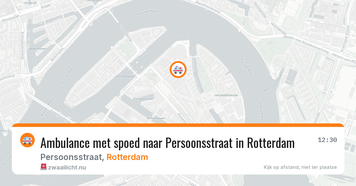 Ambulance met spoed naar Persoonsstraat in Rotterdam — 21 mrt 2026