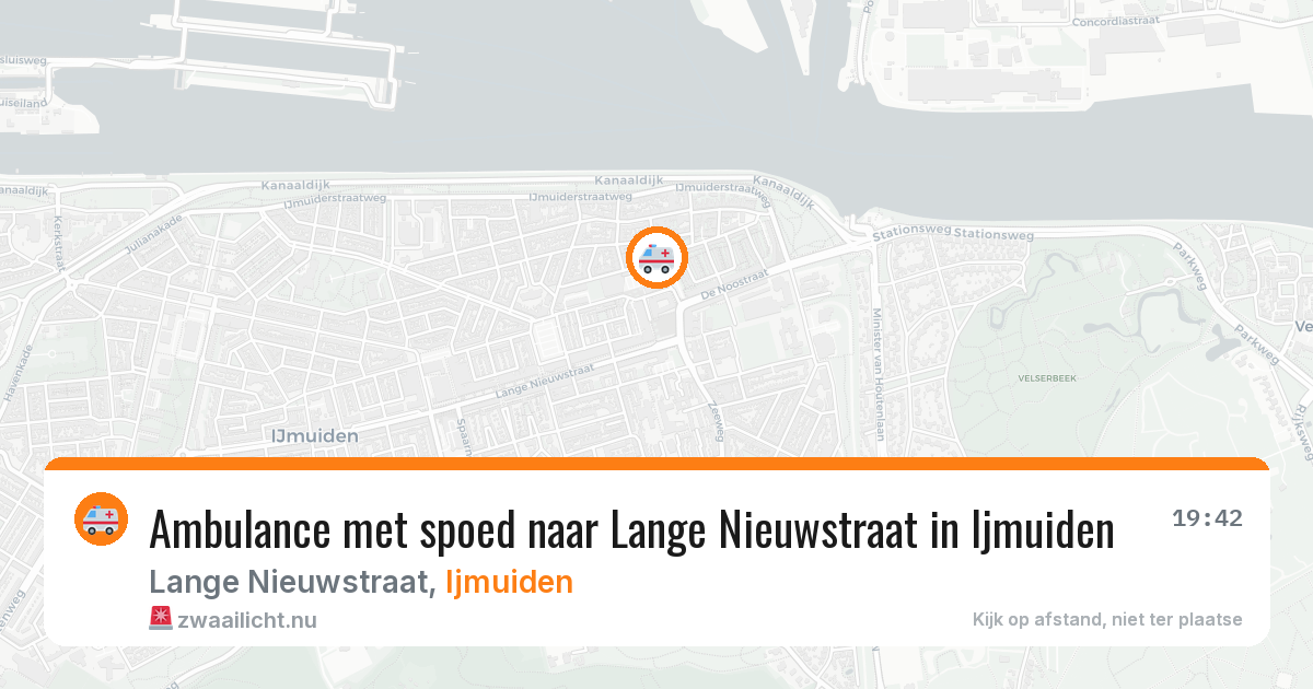 Ambulance met spoed naar Lange Nieuwstraat in Ijmuiden — 16 mrt 2026
