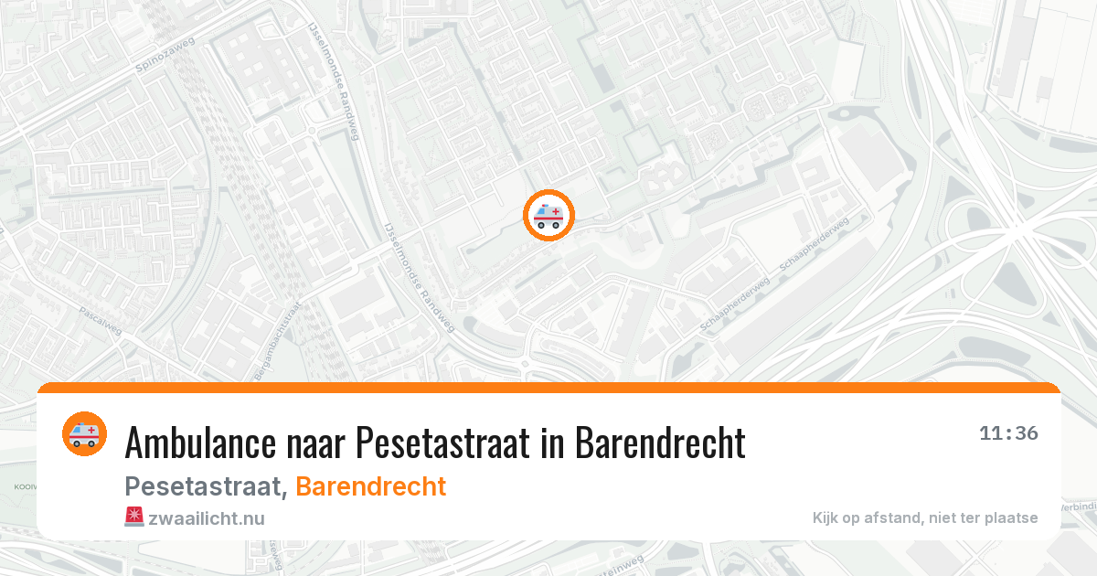 Ambulance naar Pesetastraat in Barendrecht — 2 jun 2026