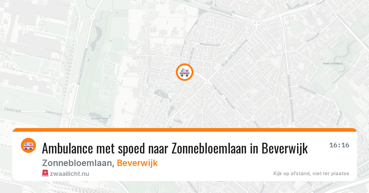 Ambulance met spoed naar Zonnebloemlaan in Beverwijk — 9 jul 2026