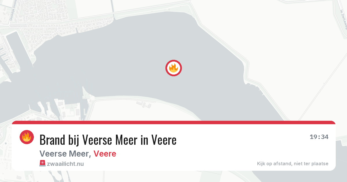 Brand bij Veerse Meer in Veere — 15 jul 2026