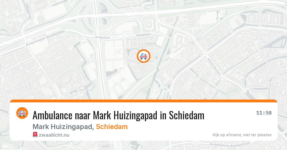 Ambulance naar Mark Huizingapad in Schiedam — 25 apr 2026