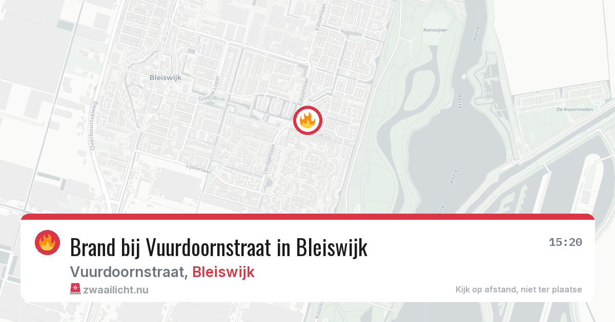 Brand bij Vuurdoornstraat in Bleiswijk — 10 jul 2026