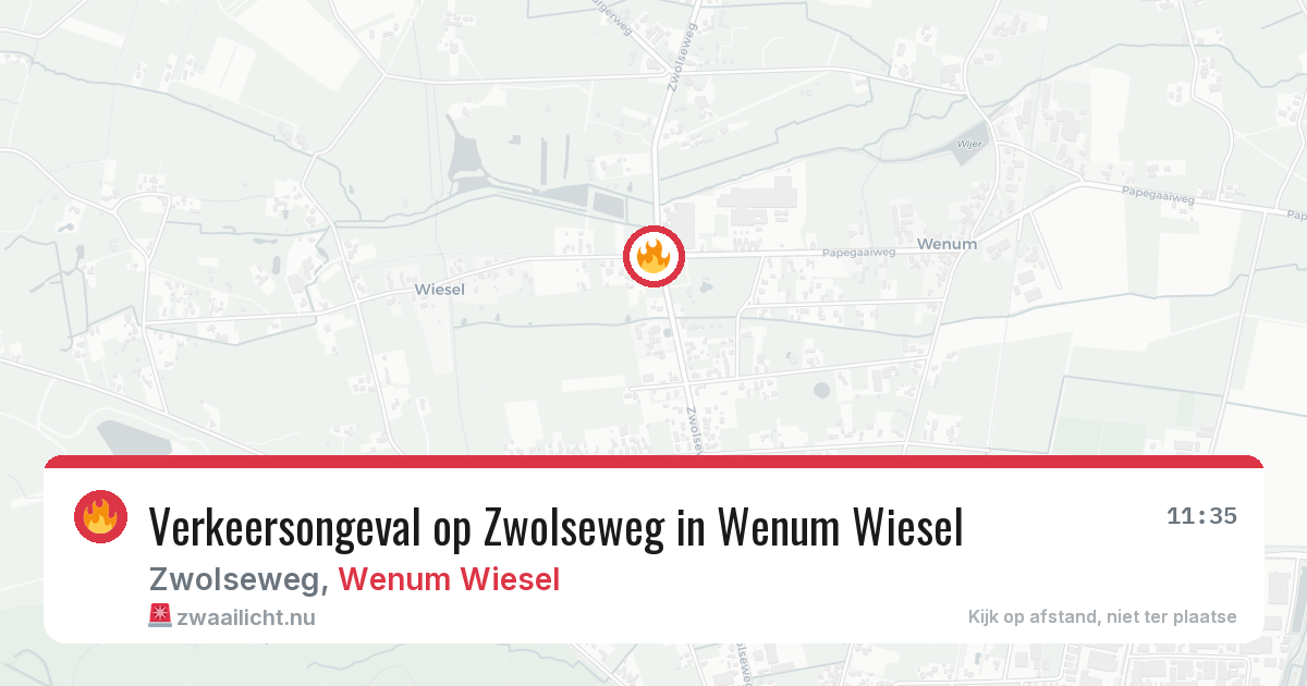 Verkeersongeval op Zwolseweg in Wenum Wiesel — 13 jul 2026