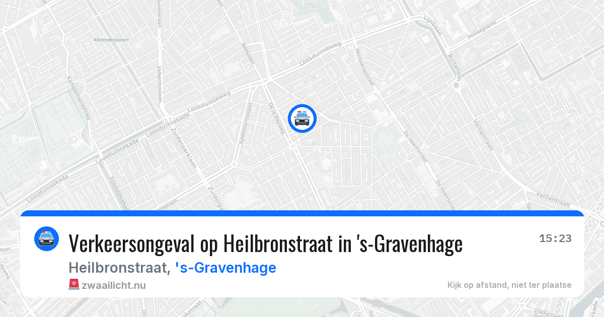Verkeersongeval op Heilbronstraat in 's-Gravenhage — 12 jul 2026