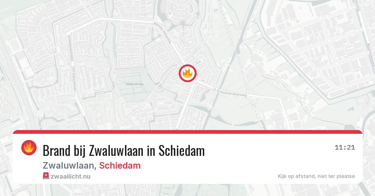 Brand bij Zwaluwlaan in Schiedam — 4 jun 2026