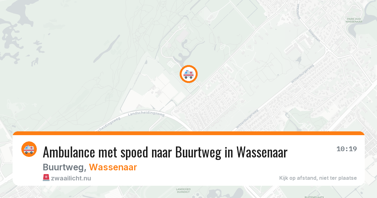 Ambulance met spoed naar Buurtweg in Wassenaar — 28 mrt 2026