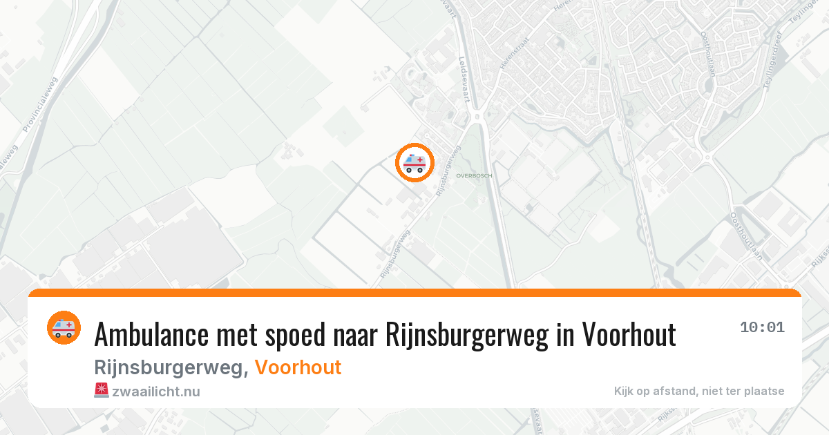 Ambulance met spoed naar Rijnsburgerweg in Voorhout — 12 mrt 2026