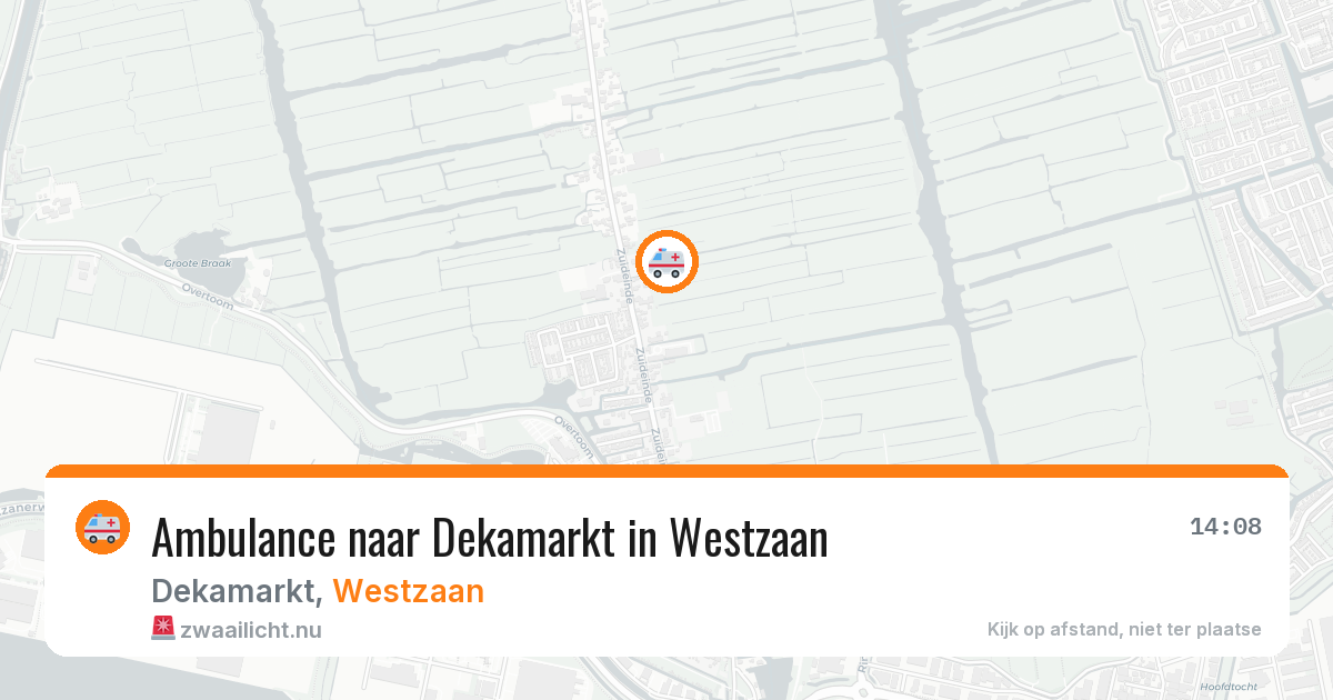 Ambulance naar Dekamarkt in Westzaan — 9 jul 2026