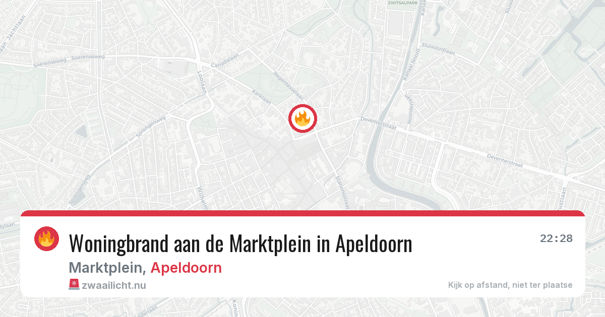 Woningbrand aan de Marktplein in Apeldoorn — 19 jul 2026
