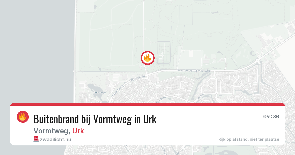 Buitenbrand bij Vormtweg in Urk — 22 jul 2026