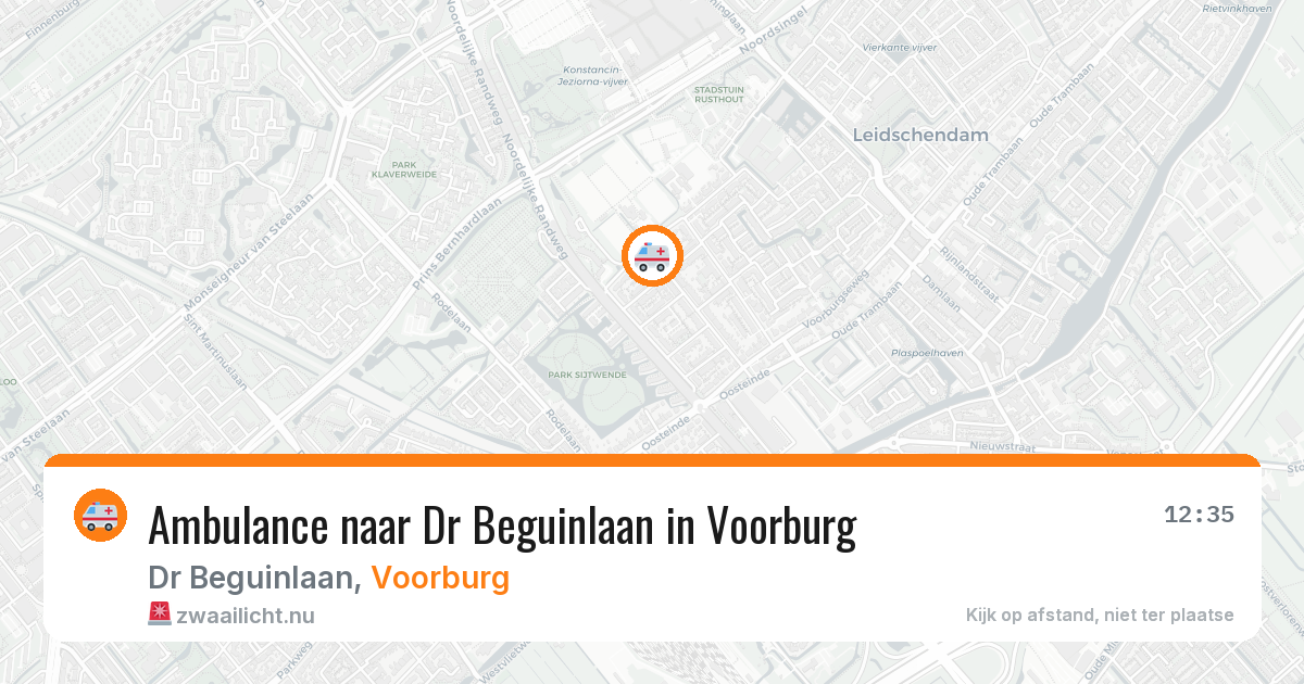 Ambulance naar Dr Beguinlaan in Voorburg — 15 jul 2026