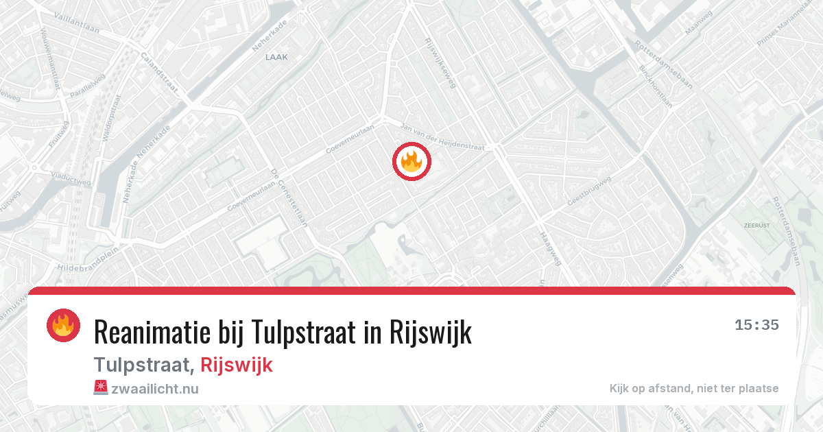 Reanimatie bij Tulpstraat in Rijswijk — 16 mei 2026