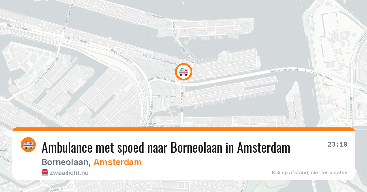 Ambulance met spoed naar Borneolaan in Amsterdam — 22 jul 2026