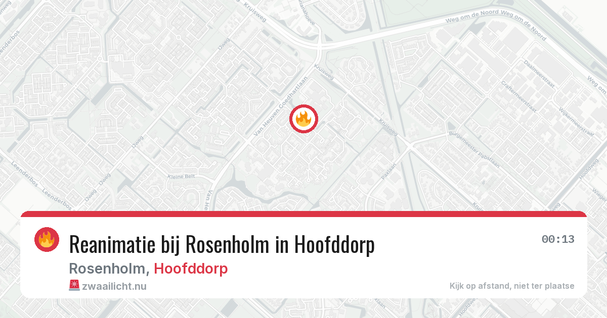 Reanimatie bij Rosenholm in Hoofddorp — 17 jan 2026