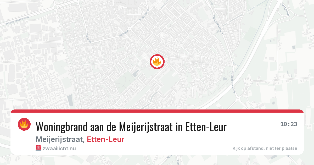 Woningbrand aan de Meijerijstraat in Etten-Leur — 17 mrt 2026