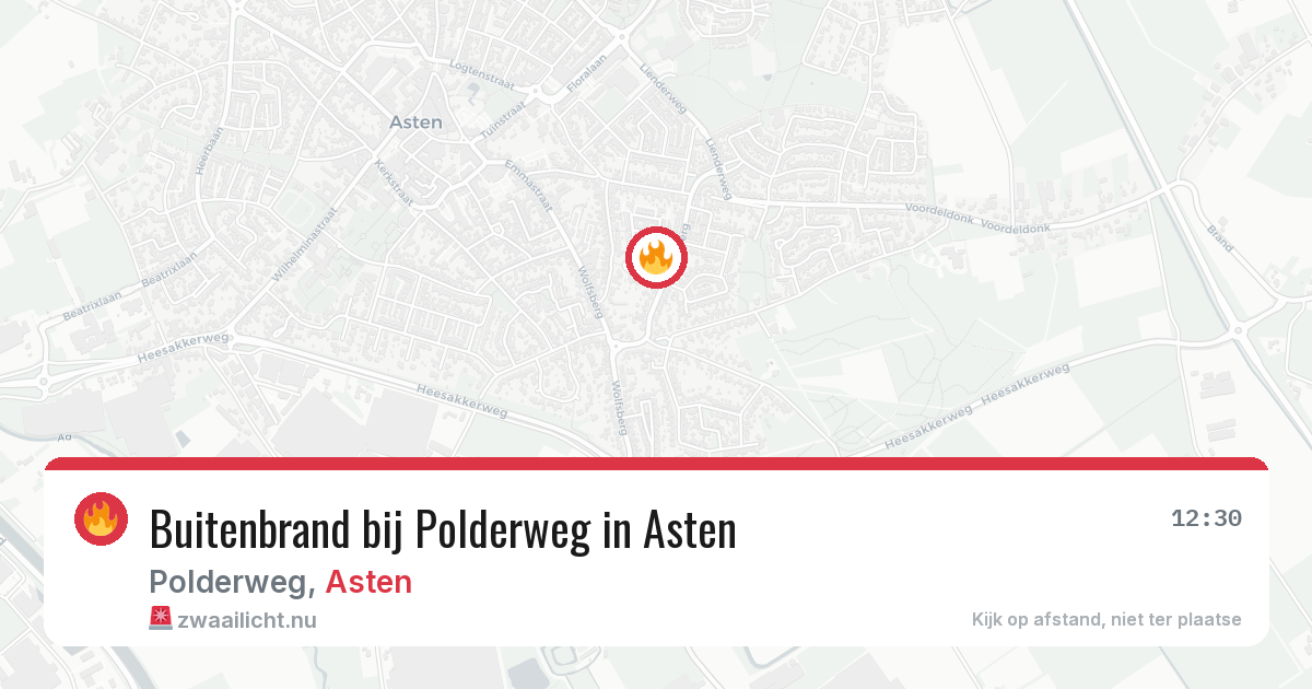 Buitenbrand bij Polderweg in Asten — 11 jul 2026