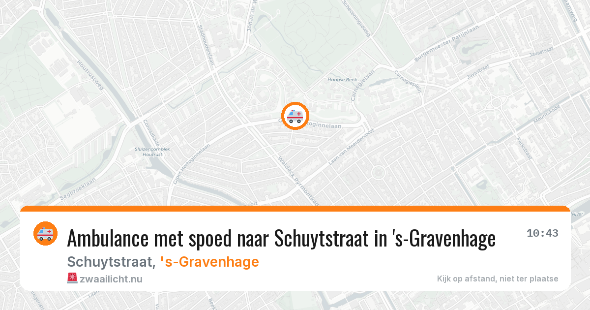 Ambulance met spoed naar Schuytstraat in 's-Gravenhage — 25 jul 2026