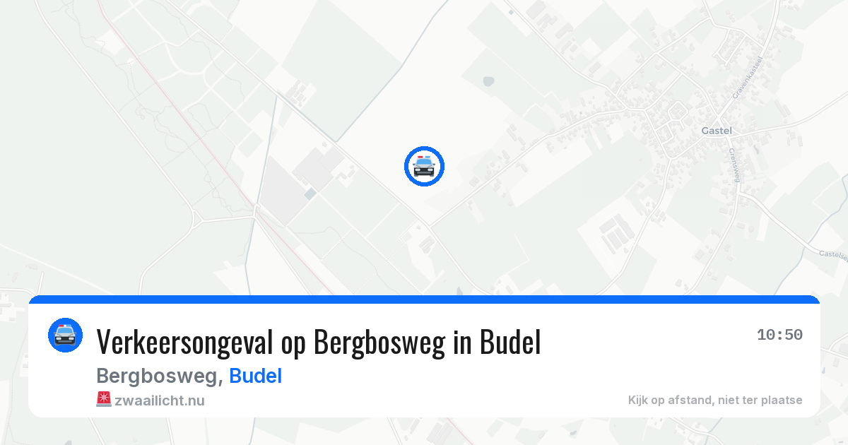 Verkeersongeval op Bergbosweg in Budel — 26 jul 2026