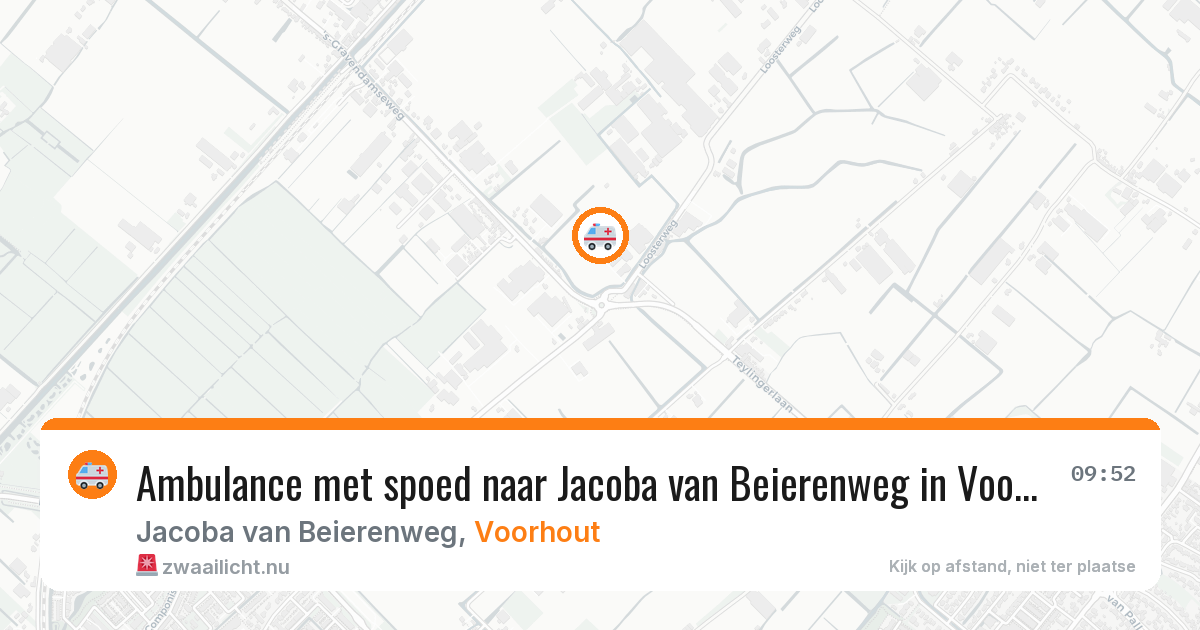 Ambulance met spoed naar Jacoba van Beierenweg in Voorhout — 18 jul 2026