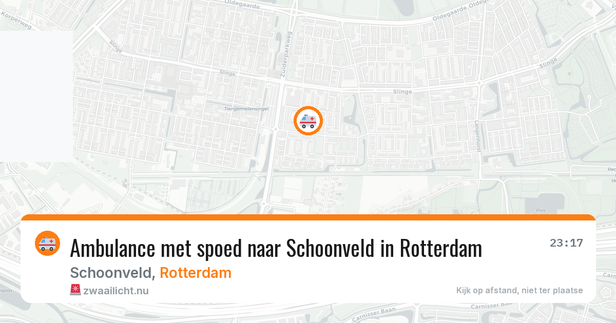 Ambulance met spoed naar Schoonveld in Rotterdam — 10 jul 2026