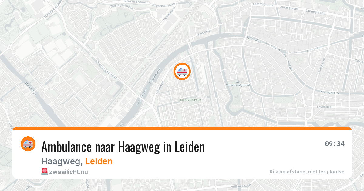 Ambulance naar Haagweg in Leiden — 22 mei 2026