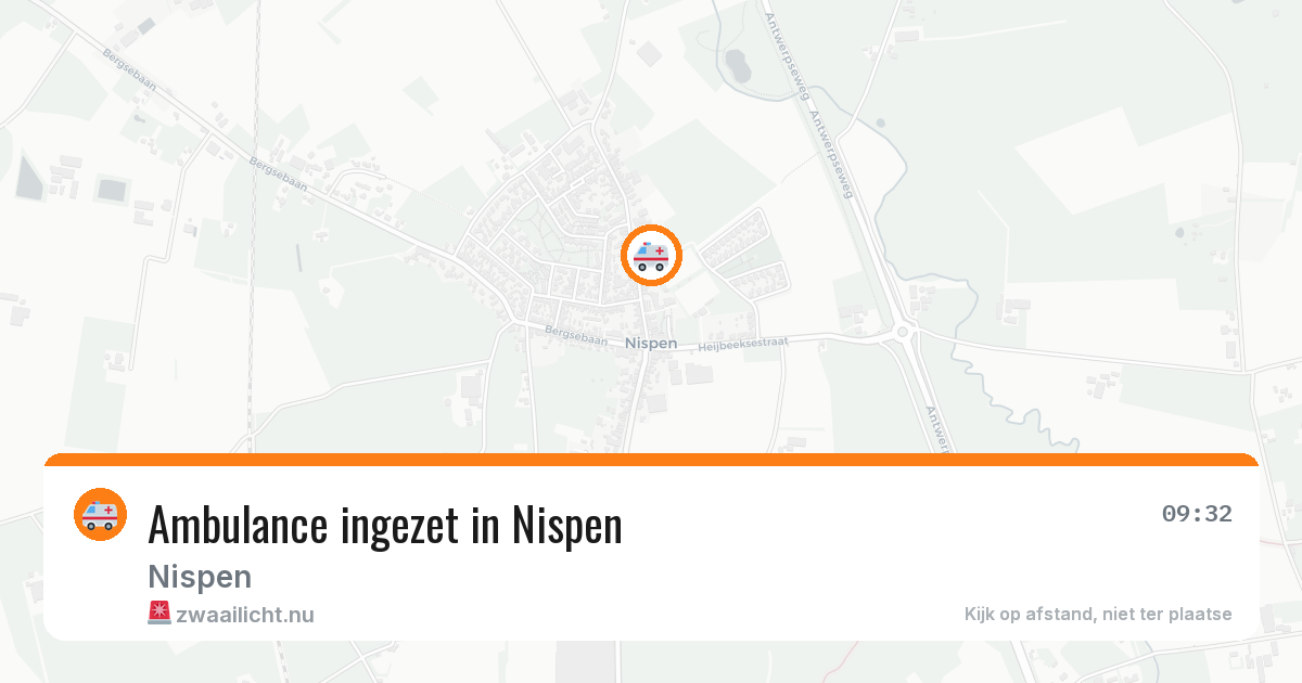 Ambulance ingezet in Nispen — 27 mei 2026