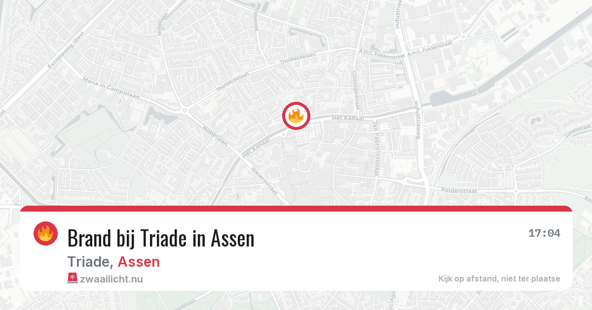 Brand bij Triade in Assen — 29 mei 2026