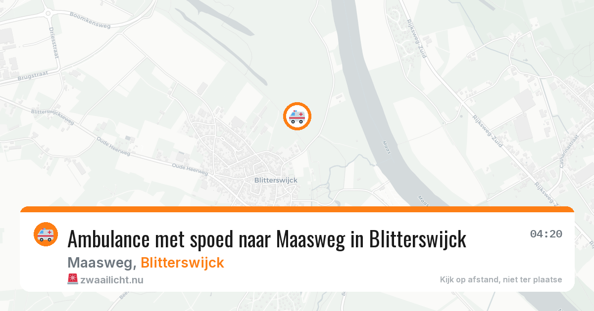 Ambulance met spoed naar Maasweg in Blitterswijck — 26 jun 2026