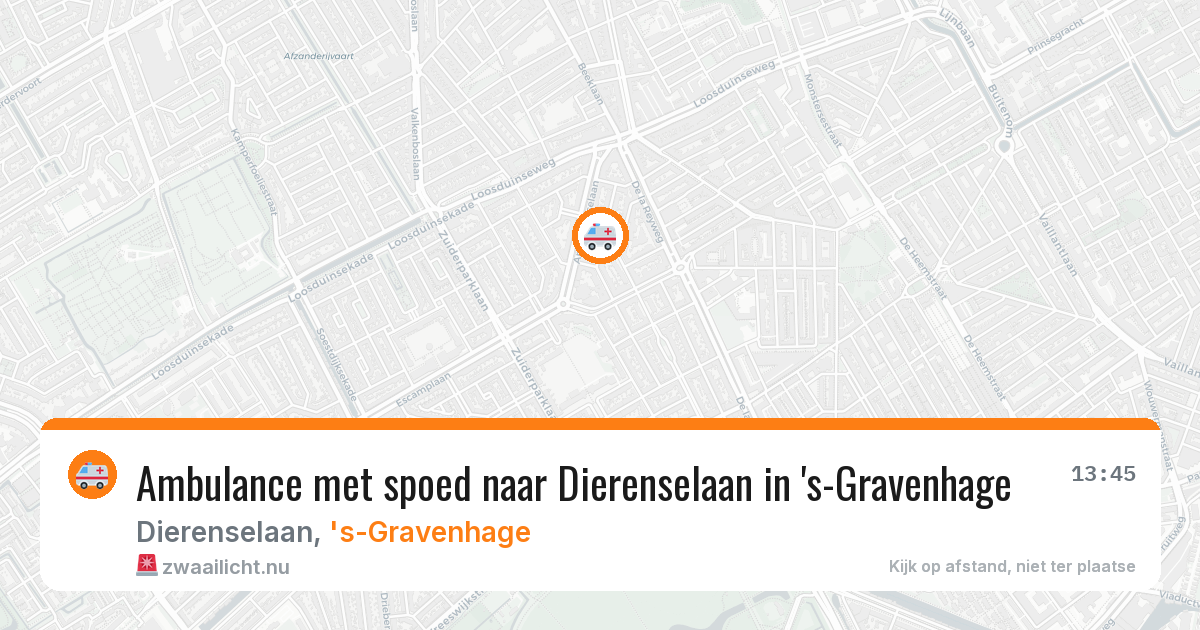 Ambulance met spoed naar Dierenselaan in 's-Gravenhage — 12 feb 2026