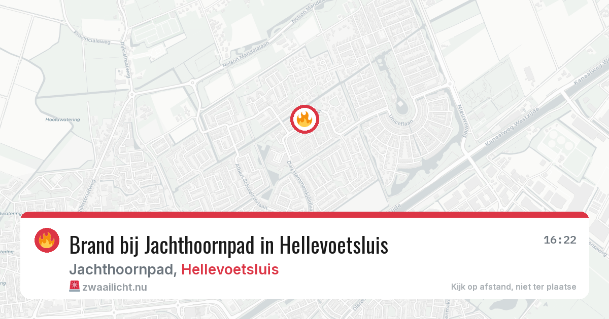 Brand bij Jachthoornpad in Hellevoetsluis — 4 jun 2026