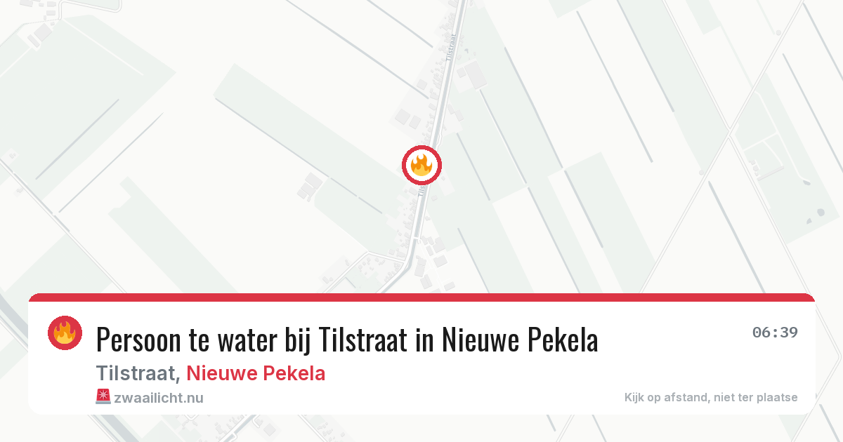 Persoon te water bij Tilstraat in Nieuwe Pekela — 6 jun 2026