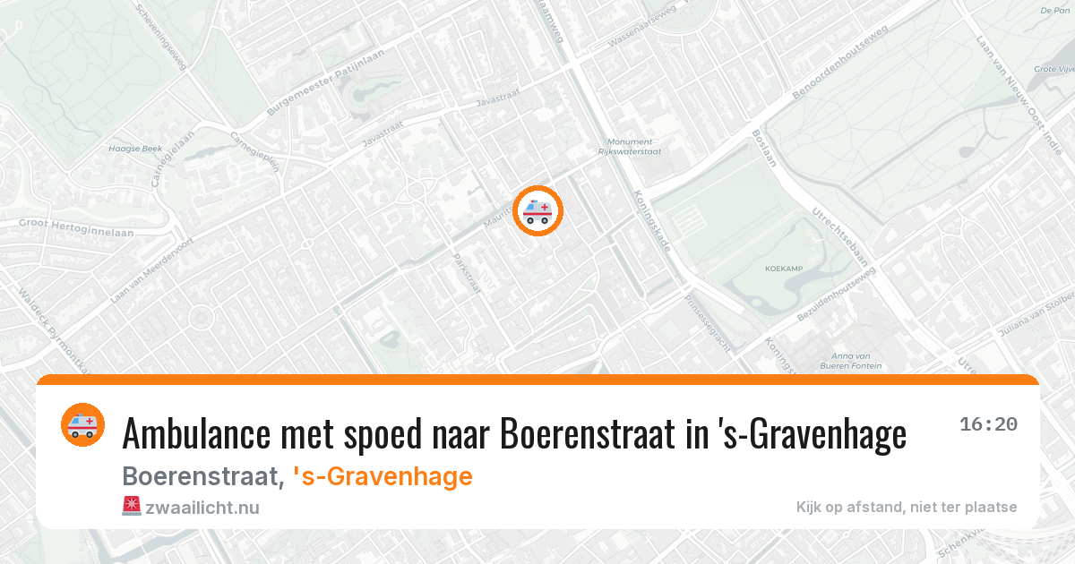 Ambulance met spoed naar Boerenstraat in 's-Gravenhage — 1 mrt 2026