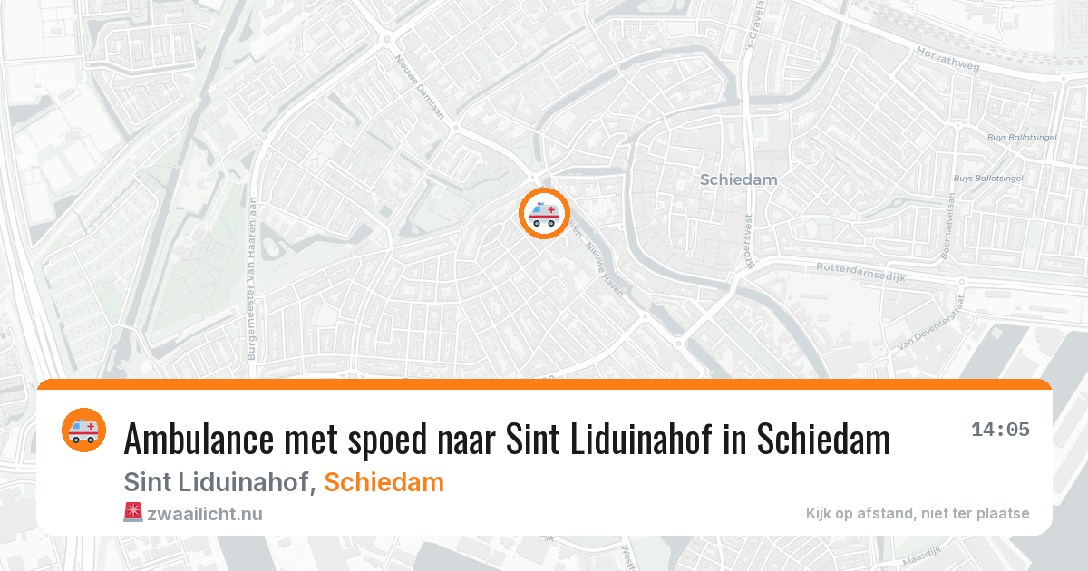 Ambulance met spoed naar Sint Liduinahof in Schiedam — 8 apr 2026