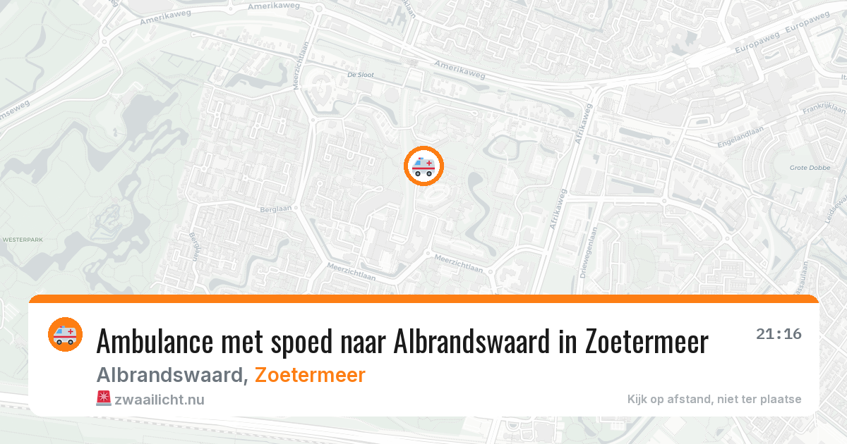 Ambulance met spoed naar Albrandswaard in Zoetermeer — 15 jul 2026
