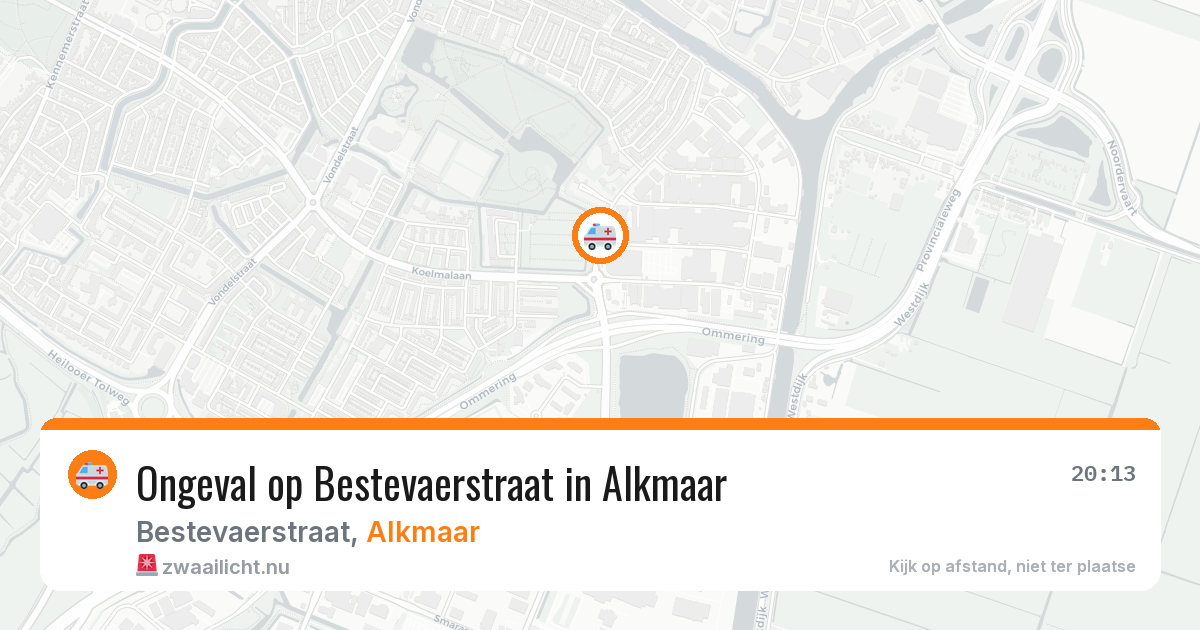 Ongeval op Bestevaerstraat in Alkmaar — 30 mei 2026