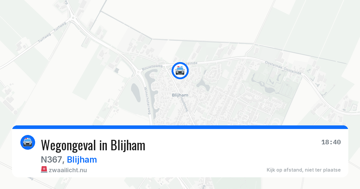 Wegongeval in Blijham — 8 apr 2026