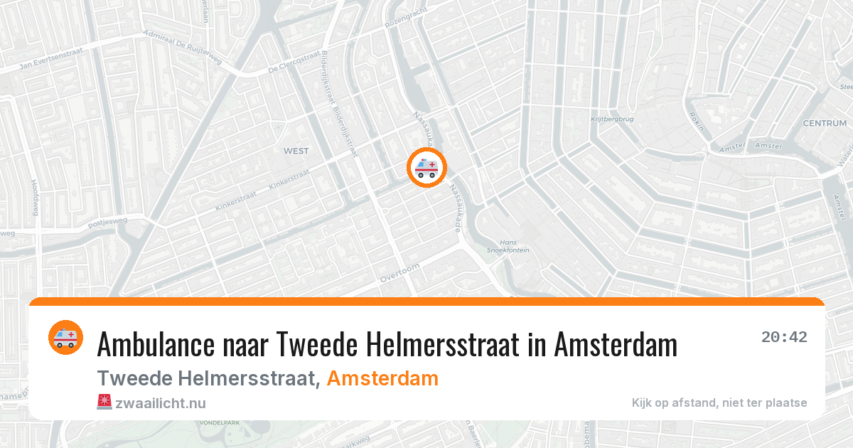 Ambulance naar Tweede Helmersstraat in Amsterdam — 27 mrt 2026