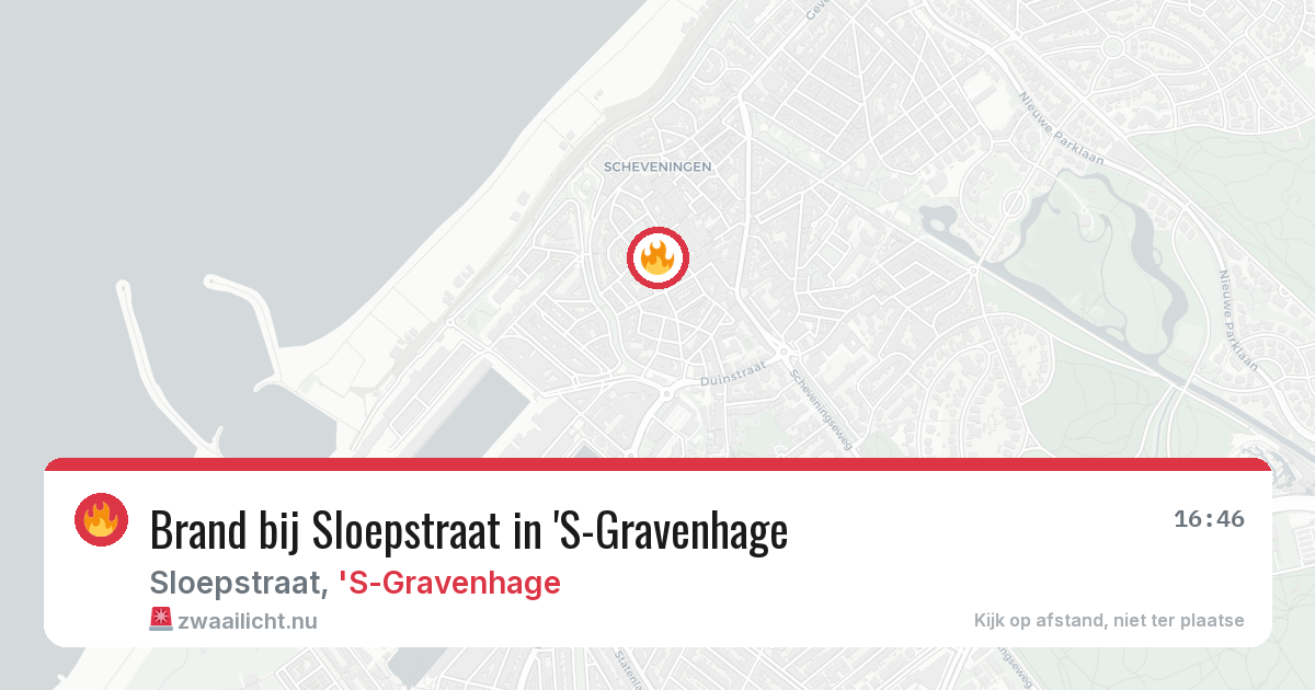 Brand bij Sloepstraat in 'S-Gravenhage — 26 jul 2026