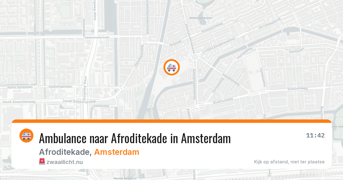 Ambulance naar Afroditekade in Amsterdam — 21 mei 2026