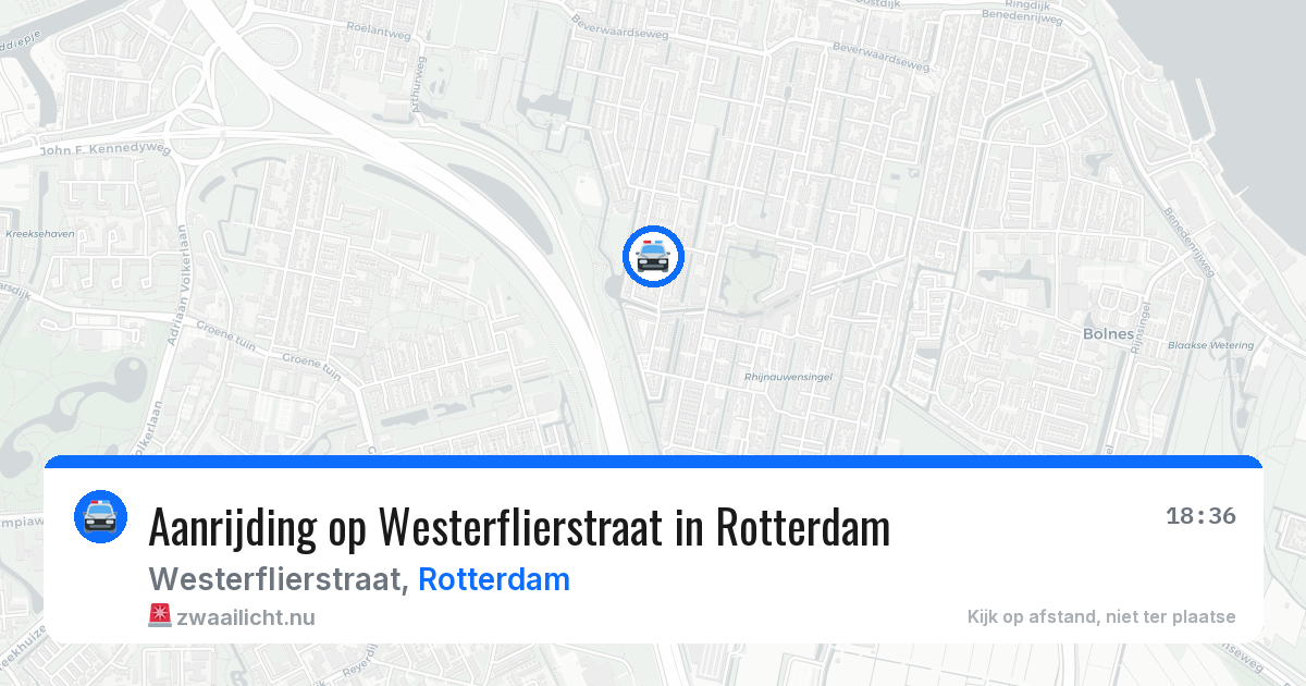 Aanrijding op Westerflierstraat in Rotterdam — 26 jul 2026