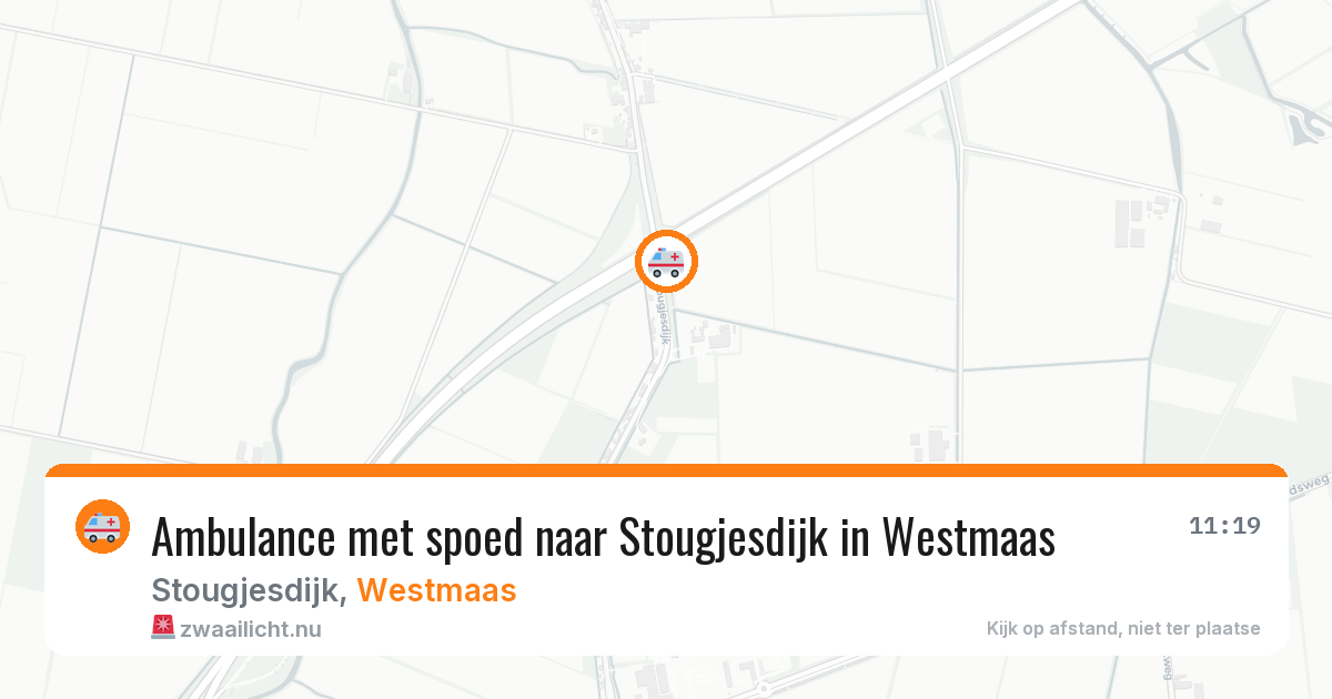 Ambulance met spoed naar Stougjesdijk in Westmaas — 18 jul 2026