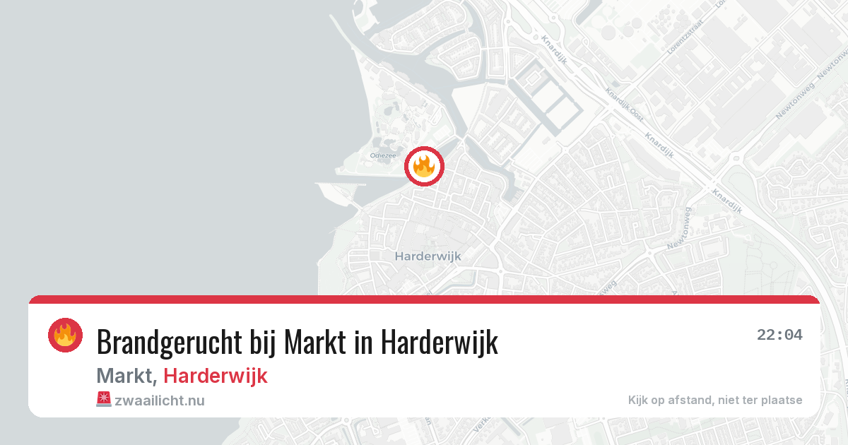 Brandgerucht bij Markt in Harderwijk — 23 jul 2026