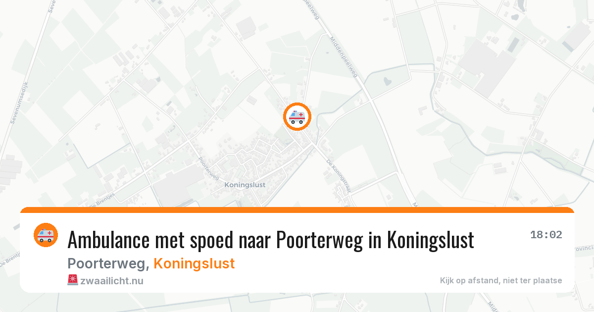 Ambulance met spoed naar Poorterweg in Koningslust — 21 mei 2026