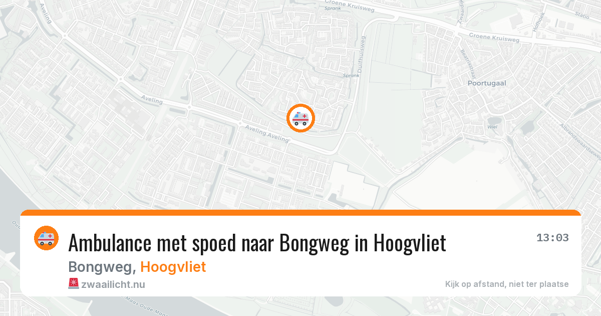 Ambulance met spoed naar Bongweg in Hoogvliet — 30 mrt 2026