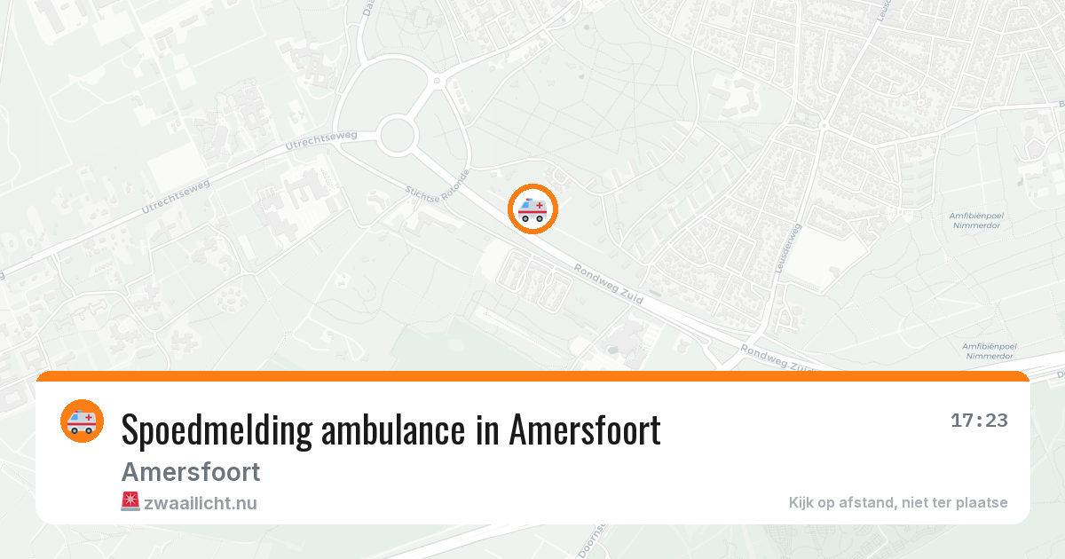 Spoedmelding ambulance in Amersfoort — 17 apr 2026