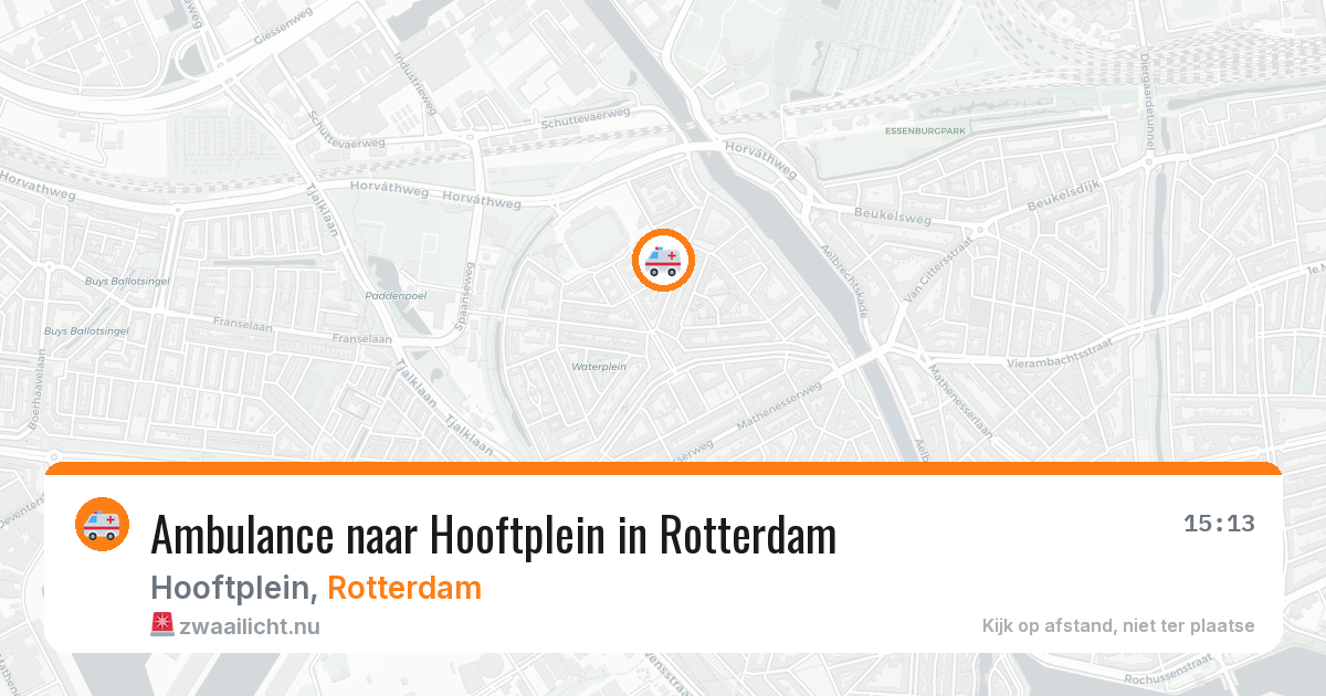 Ambulance naar Hooftplein in Rotterdam — 13 jul 2026