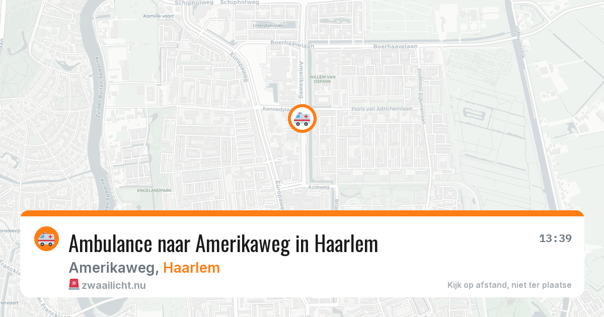 Ambulance naar Amerikaweg in Haarlem — 17 jul 2026