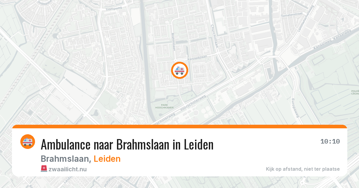 Ambulance naar Brahmslaan in Leiden — 21 jul 2026